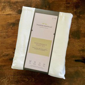 400 Thread Count TwinXL Solid Performance Sheet Set - White